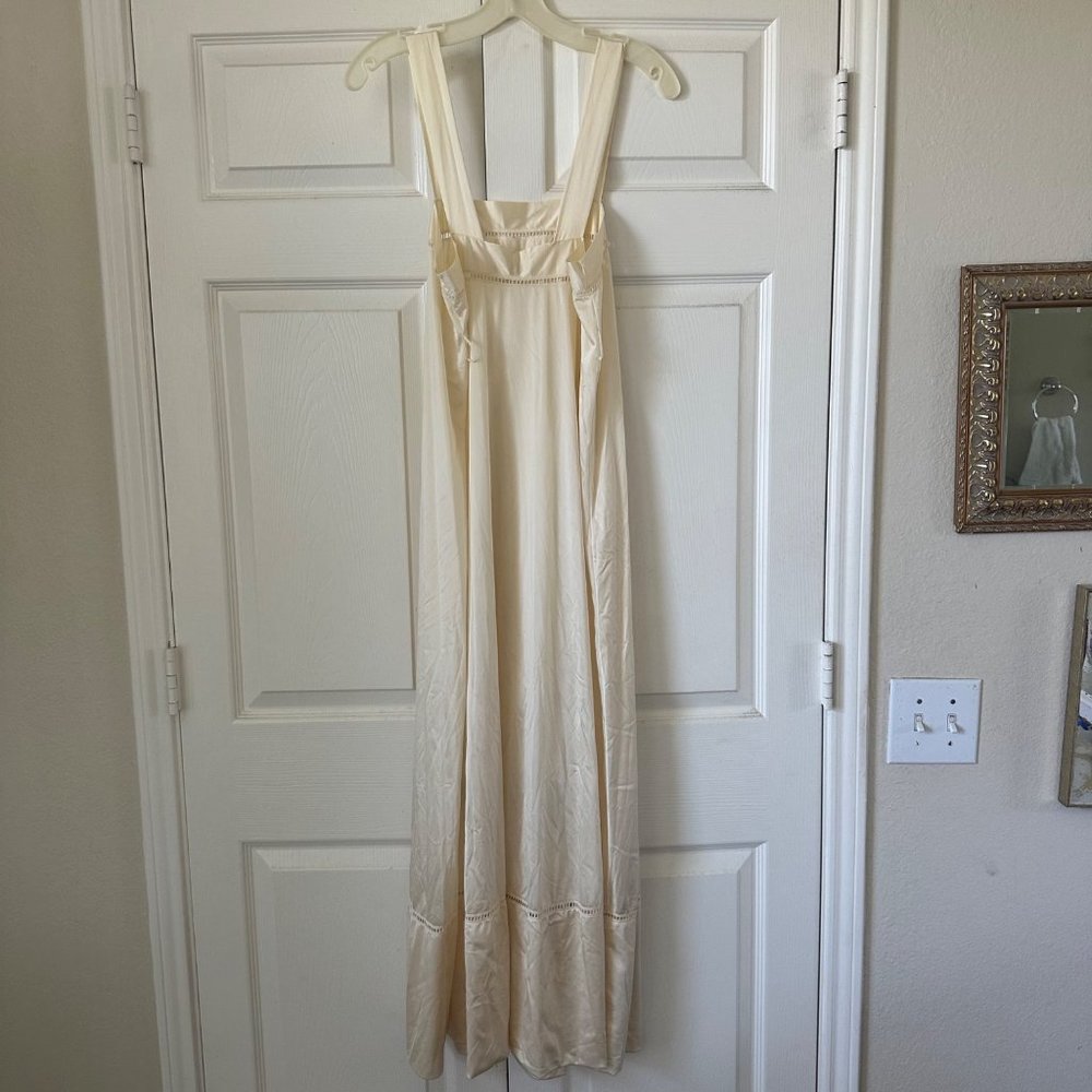 Vassarette vintage 1950s white ivory nylon sleeveless nightgown slip robe set - Picture 7 of 9